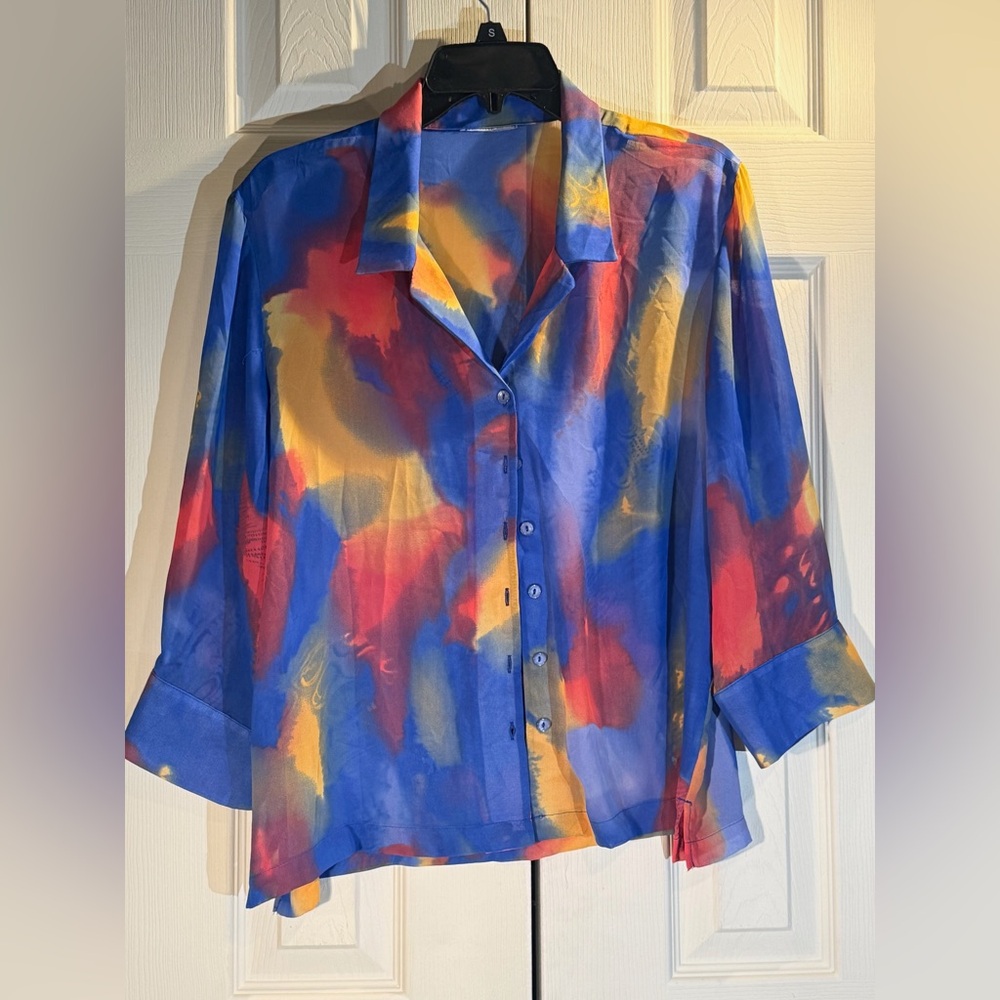 Colorful Abstract Women's Top - Picture 2 of 5